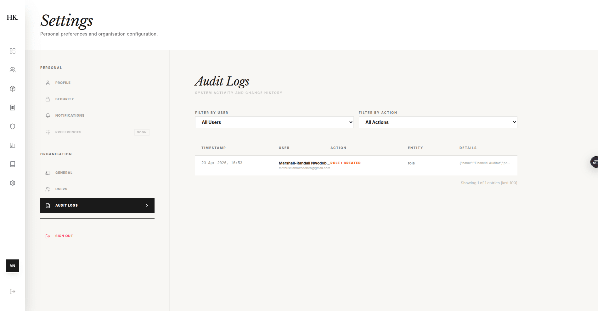 Audit Logs